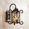 John Timberland Casa Seville 13 1/4" High Iron Scroll Traditional Outdoor Wall Light