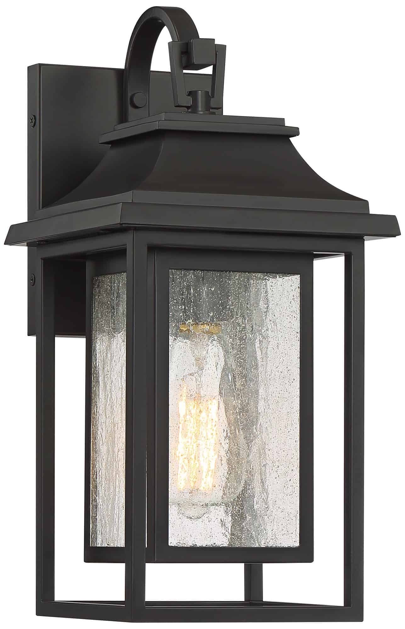 John Timberland Cecile 15 1/4" High Bronze Box Lantern Outdoor Wall Light