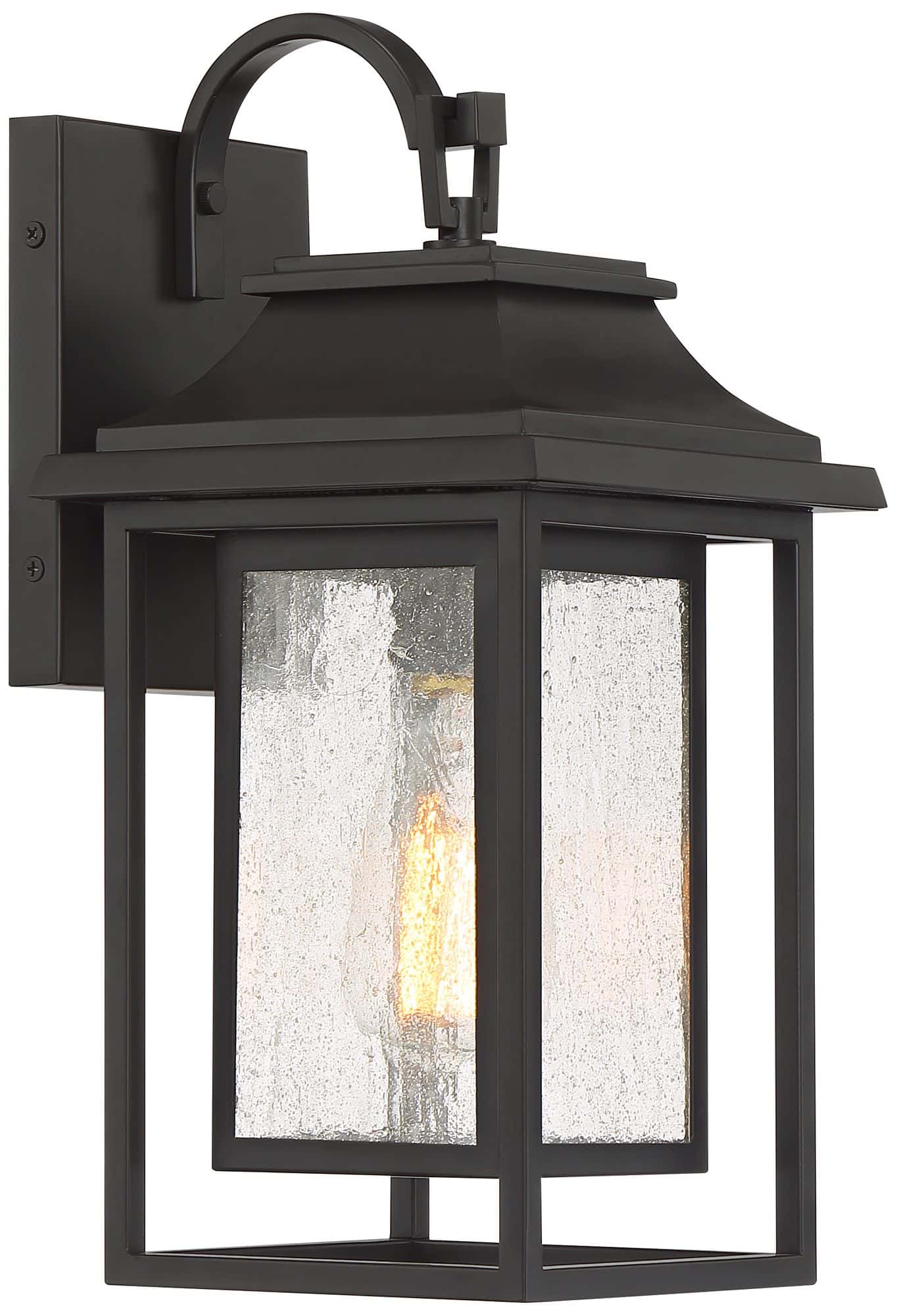 John Timberland Cecile 15 1/4" High Bronze Box Lantern Outdoor Wall Light