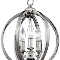 Generation Lighting Corinne 11 1/4" Wide Orb Globe Nickel and Crystal Mini Pendant