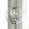 Generation Lighting Corinne 11 1/4" Wide Orb Globe Nickel and Crystal Mini Pendant