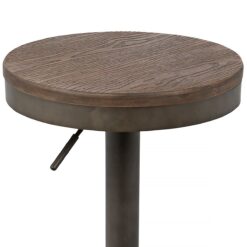 LumiSource Dakota Brown Antique Adjustable Swivel Bar Stools Set of 2
