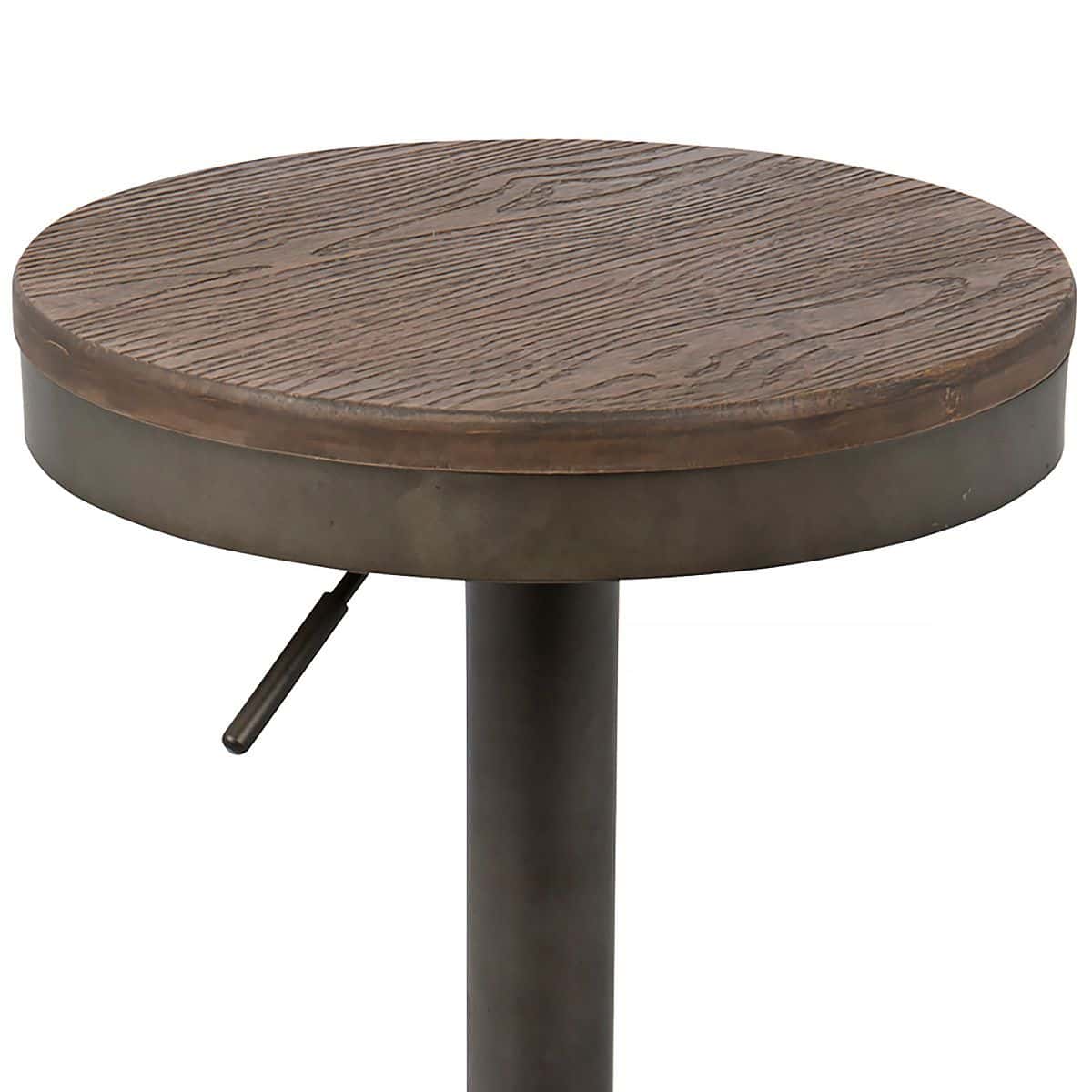 LumiSource Dakota Brown Antique Adjustable Swivel Bar Stools Set of 2