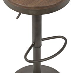 LumiSource Dakota Brown Antique Adjustable Swivel Bar Stools Set of 2