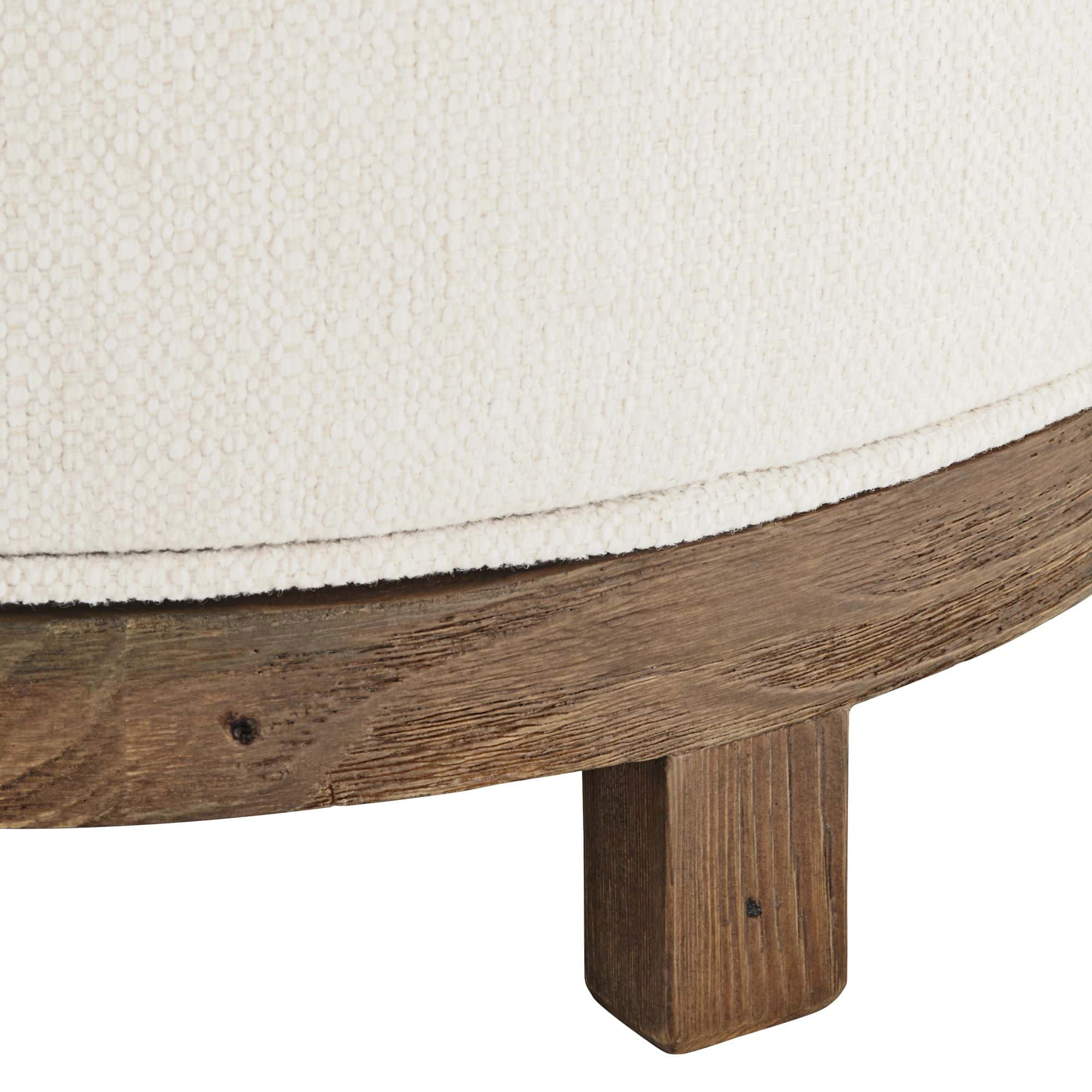 55 Downing Street Daniel 22" High Zeus Pearl Fabric Swivel Dining Stool