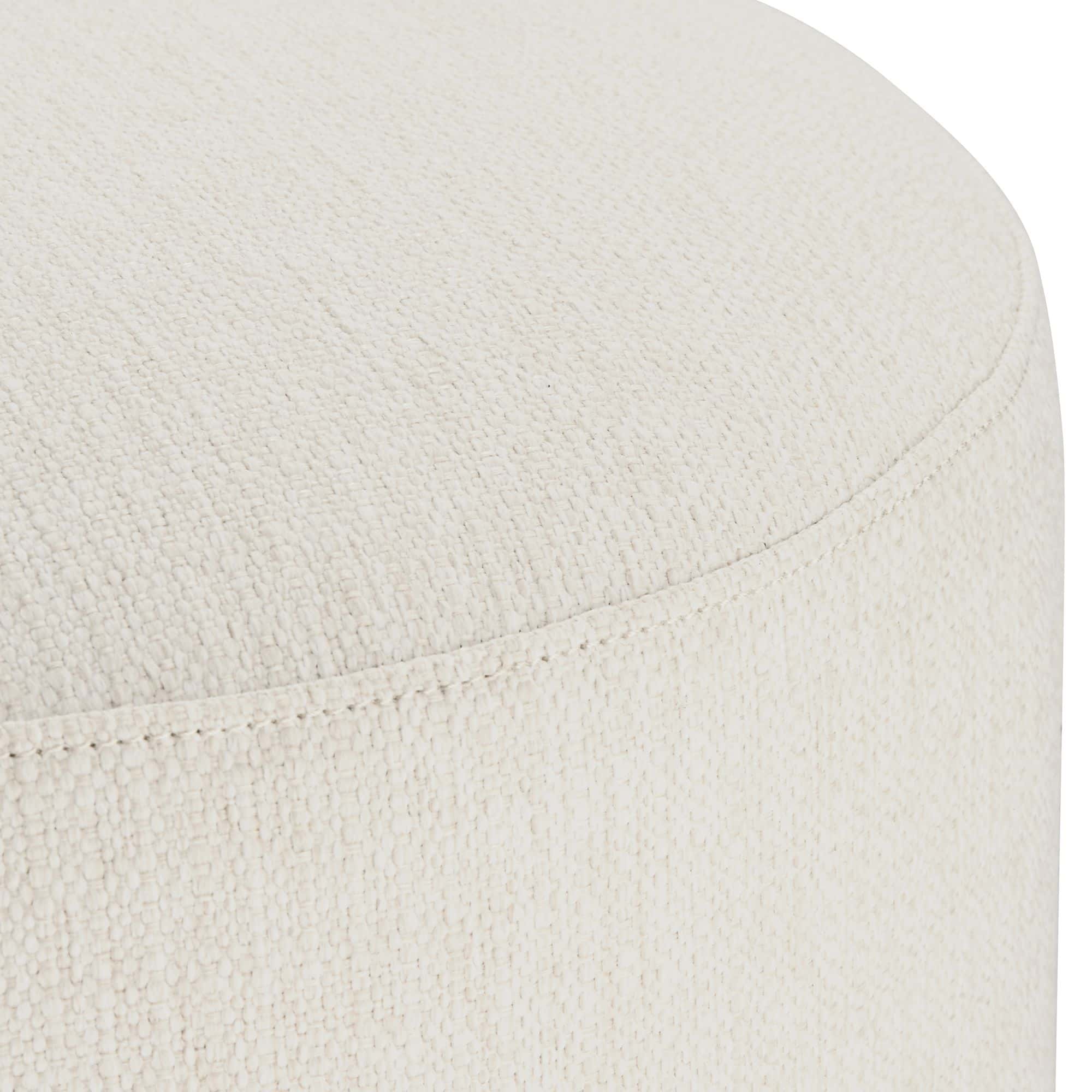 55 Downing Street Daniel 22" High Zeus Pearl Fabric Swivel Dining Stool