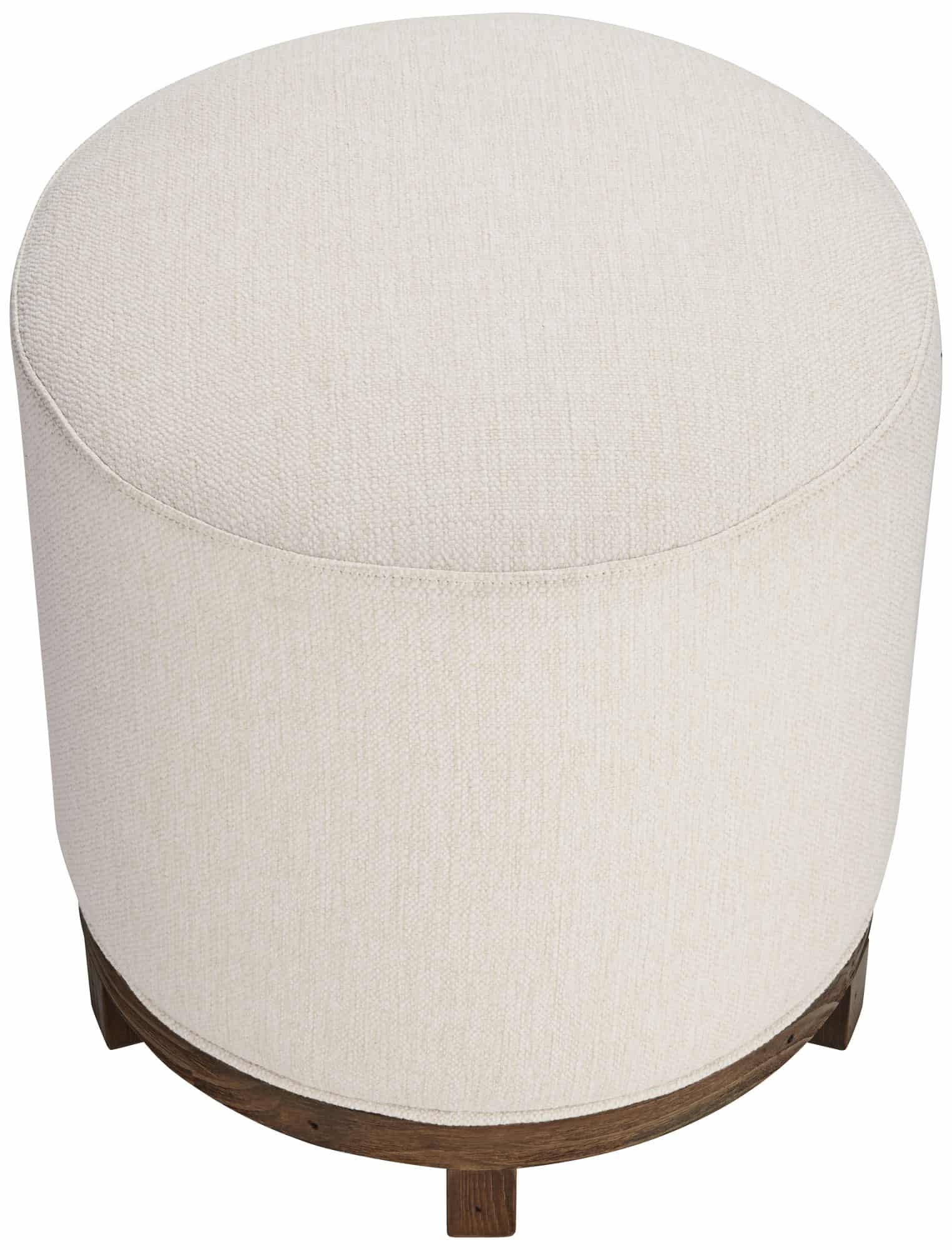 55 Downing Street Daniel 22" High Zeus Pearl Fabric Swivel Dining Stool