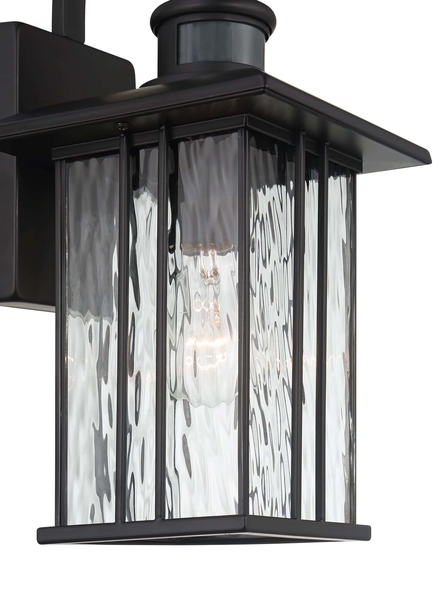 John Timberland Deaver 15 1/2" Matte Black Motion Sensor Outdoor Wall Light