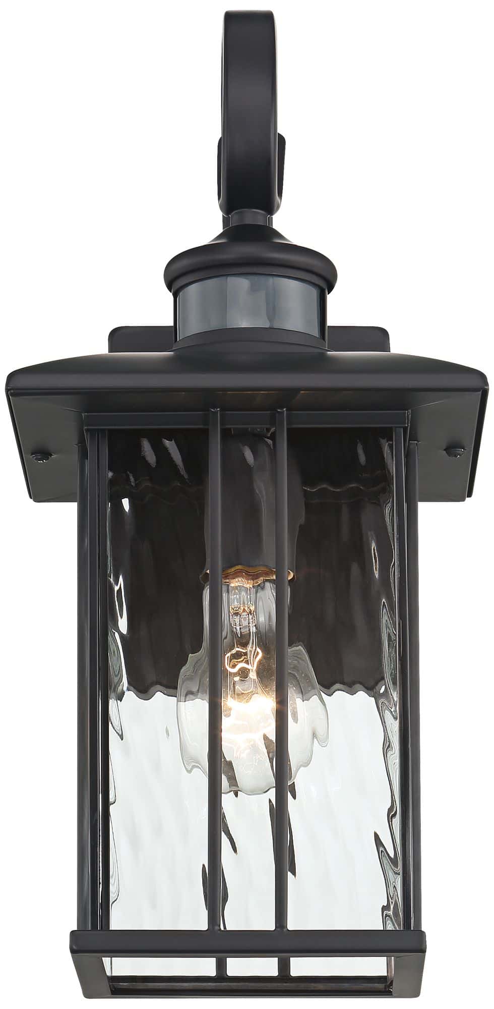John Timberland Deaver 15 1/2" Matte Black Motion Sensor Outdoor Wall Light