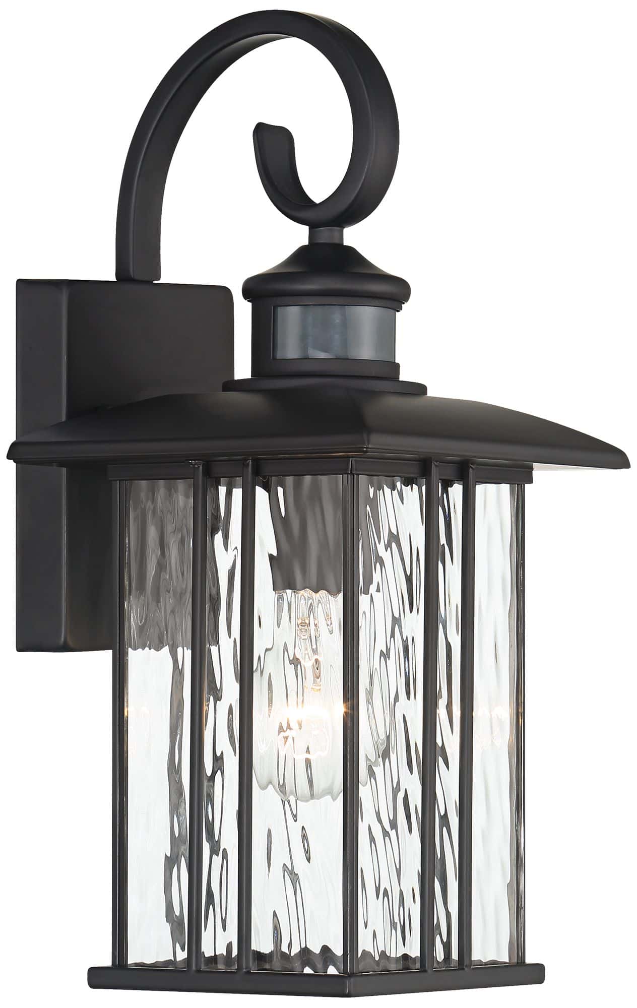 John Timberland Deaver 15 1/2" Matte Black Motion Sensor Outdoor Wall Light