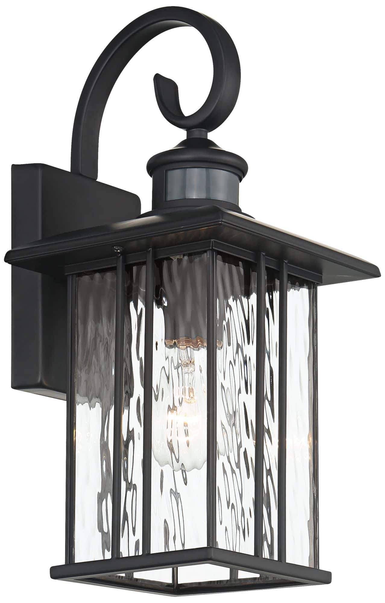 John Timberland Deaver 15 1/2" Matte Black Motion Sensor Outdoor Wall Light