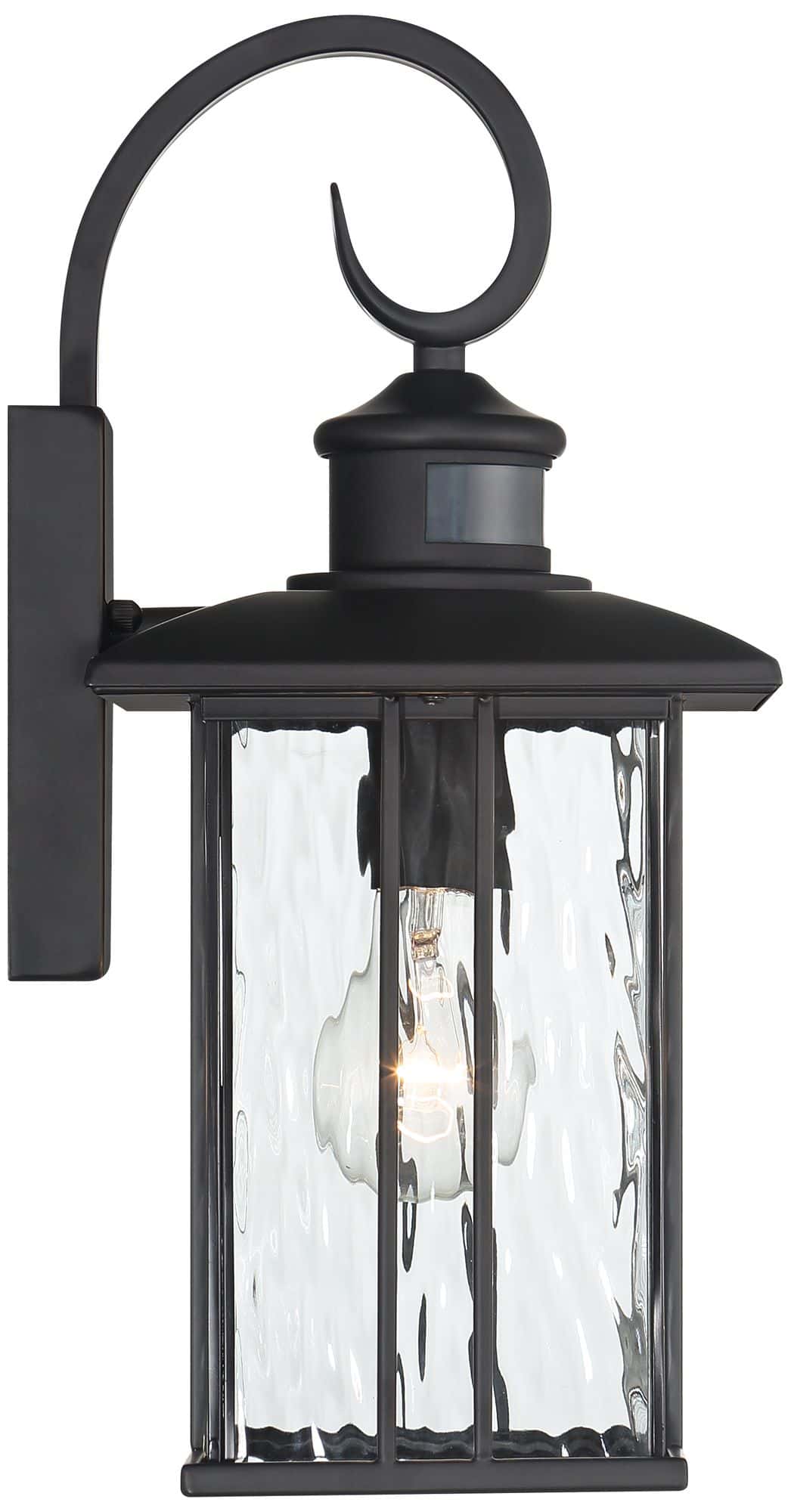John Timberland Deaver 15 1/2" Matte Black Motion Sensor Outdoor Wall Light