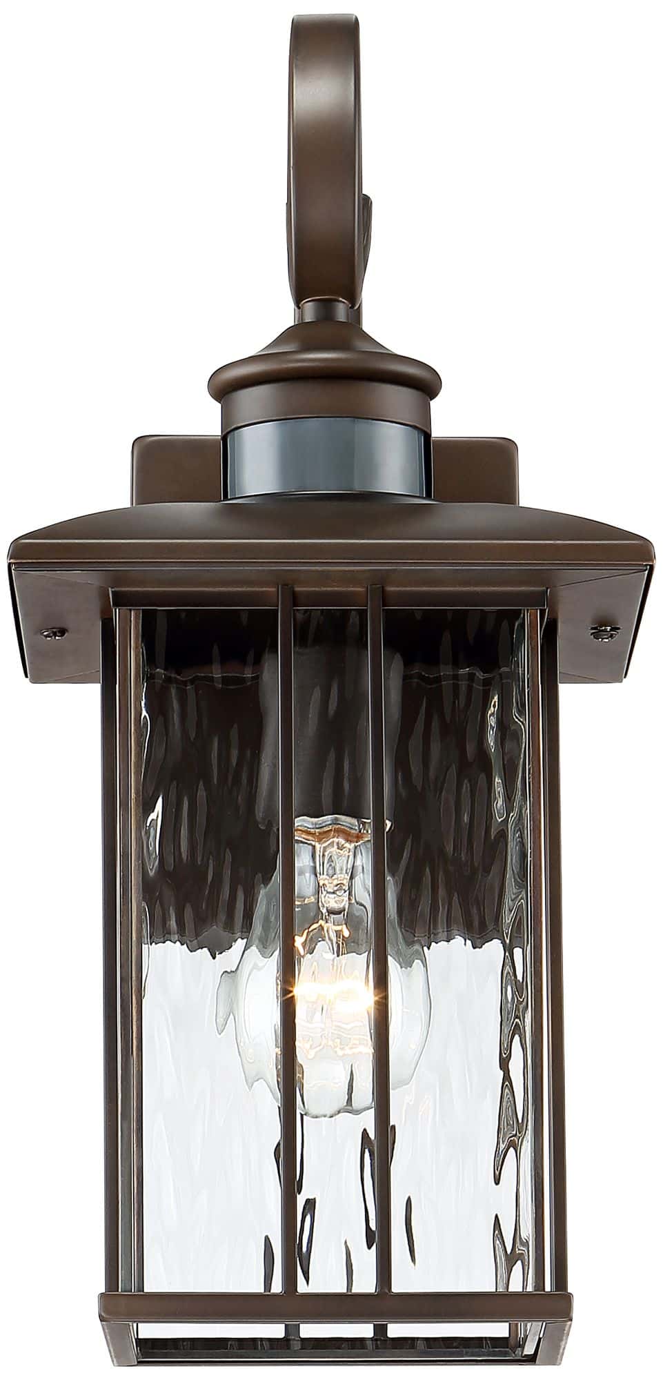 John Timberland Deaver 15 1/4" High Bronze Motion Sensor Outdoor Wall Light Set of 2