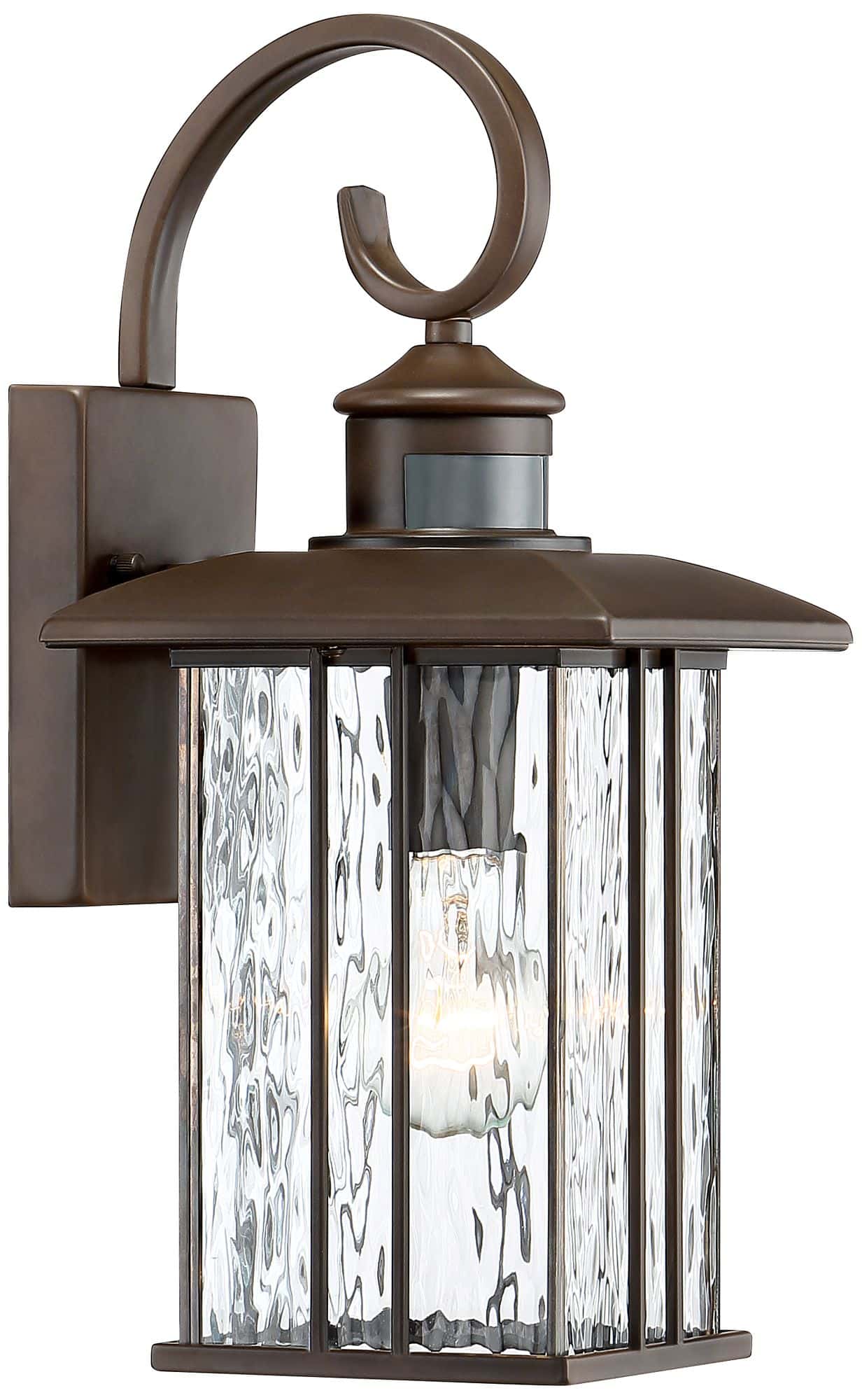 John Timberland Deaver 15 1/4" High Bronze Motion Sensor Outdoor Wall Light Set of 2