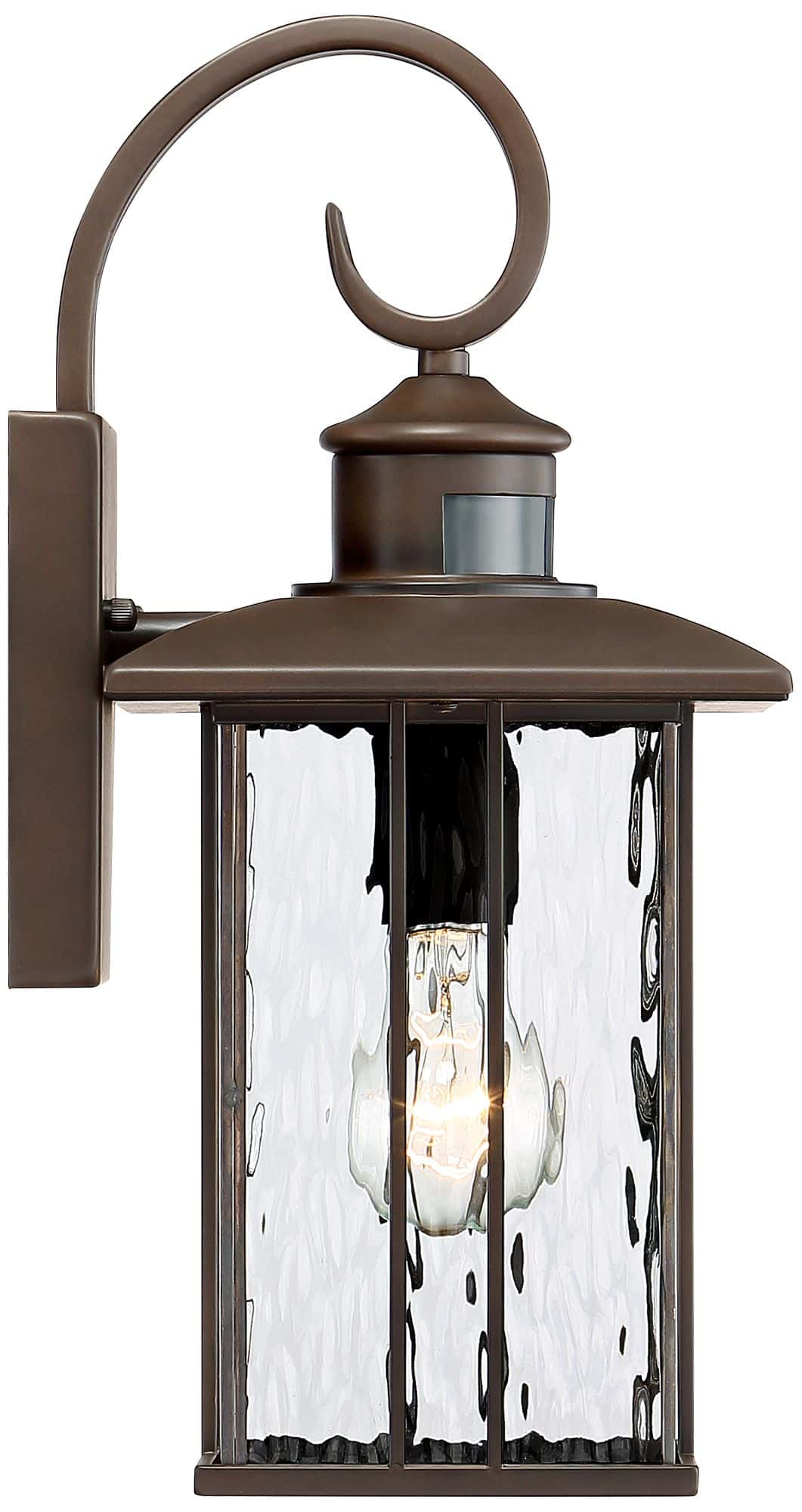 John Timberland Deaver 15 1/4" High Bronze Motion Sensor Outdoor Wall Light Set of 2