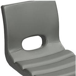 Sunpan Modern Donovan Gray Faux Leather Adjustable Swivel Bar Stool