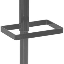 Sunpan Modern Donovan Gray Faux Leather Adjustable Swivel Bar Stool