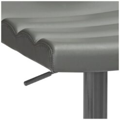Sunpan Modern Donovan Gray Faux Leather Adjustable Swivel Bar Stool