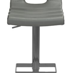 Sunpan Modern Donovan Gray Faux Leather Adjustable Swivel Bar Stool