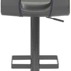 Sunpan Modern Donovan Gray Faux Leather Adjustable Swivel Bar Stool