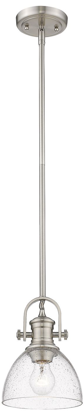 Golden Lighting Hines 7" Wide Pewter Mini Pendant Light