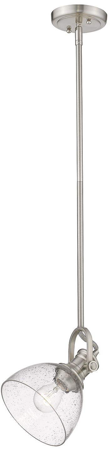 Golden Lighting Hines 7" Wide Pewter Mini Pendant Light