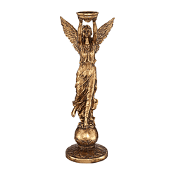 Dahlia Studios Golden Angel 38 1/2" High Statue Candle Holder