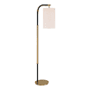 Possini Euro Sausalito 67" Downbridge Black and Warm Gold Floor Lamp