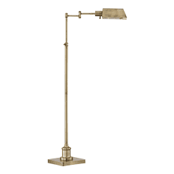 Regency Hill Jenson Adjustable Height Brass Swing Arm Pharmacy Floor Lamp