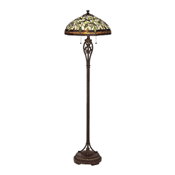 Robert Louis Tiffany Leaf and Vine 60" Tiffany-Style Floor Lamp