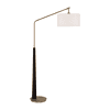Possini Euro Pilar 72 1/2" Warm Gold and Espresso Arc Floor Lamp