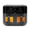 CHEFMAN 6 Quart Dual Basket Air Fryer Oven, Black