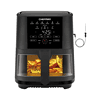 CHEFMAN 5-Quart Digital Air Fryer with Temperature Probe, Nonstick Dishwasher - Safe Basket & Tray, Black