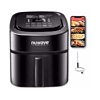 Nuwave Brio 8-Qt Air Fryer, Powerful 1800W, Easy-to-Read Cool White Display, Classic Black