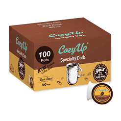 Cozy Up | 100-Count | Specialty Dark Single-Serve Coffee Pods Compatible with Keurig K-Cup Brewers | Dark Roast Coffee