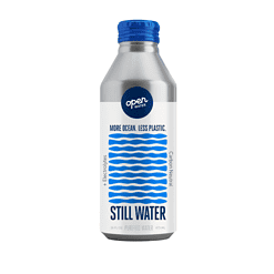 Open Water Still Bottled Water with Electrolytes in 16-oz Aluminum Bottles (2 Cases, 24 bottles - Still) | BPA-free and Eco friendly