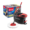 O-Cedar EasyWring Microfiber Spin Mop, Bucket Floor Cleaning System, Red, Gray