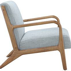 INK + IVY Novak Light Blue Fabric Mid-Century Modern Lounge Chair
