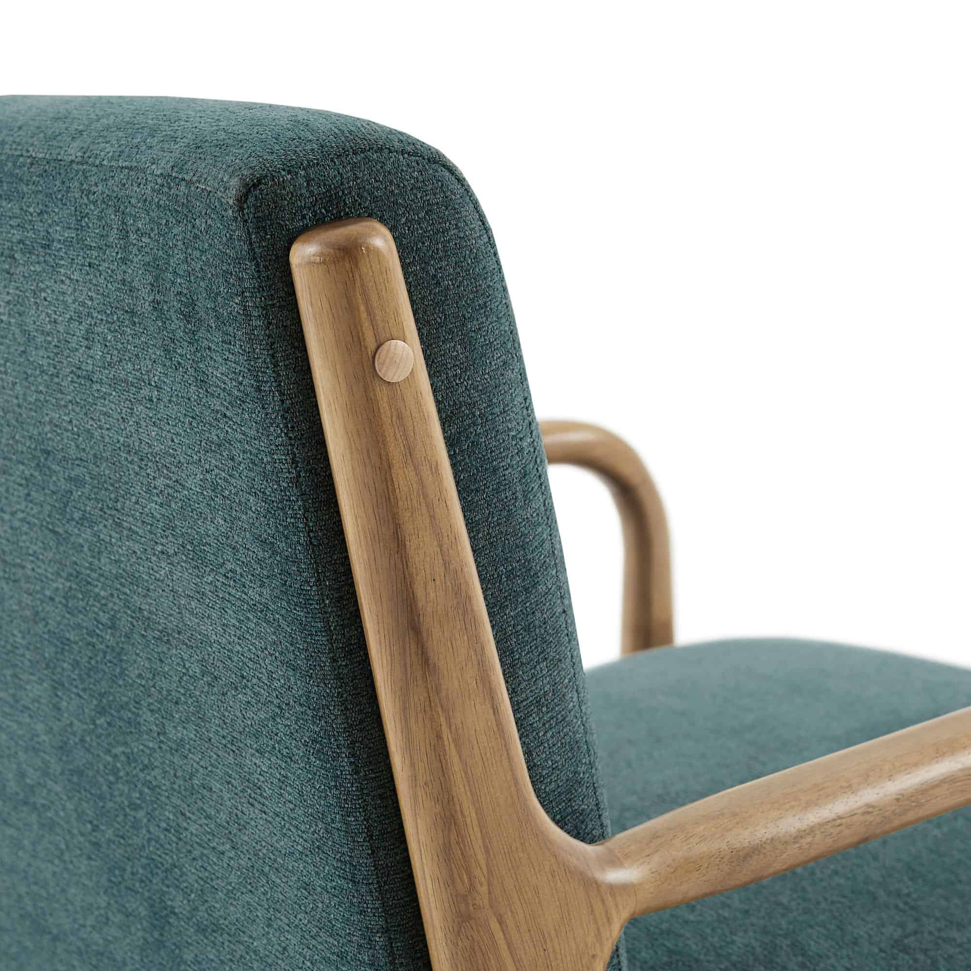 INK + IVY Novak Teal Fabric Lounge Chair
