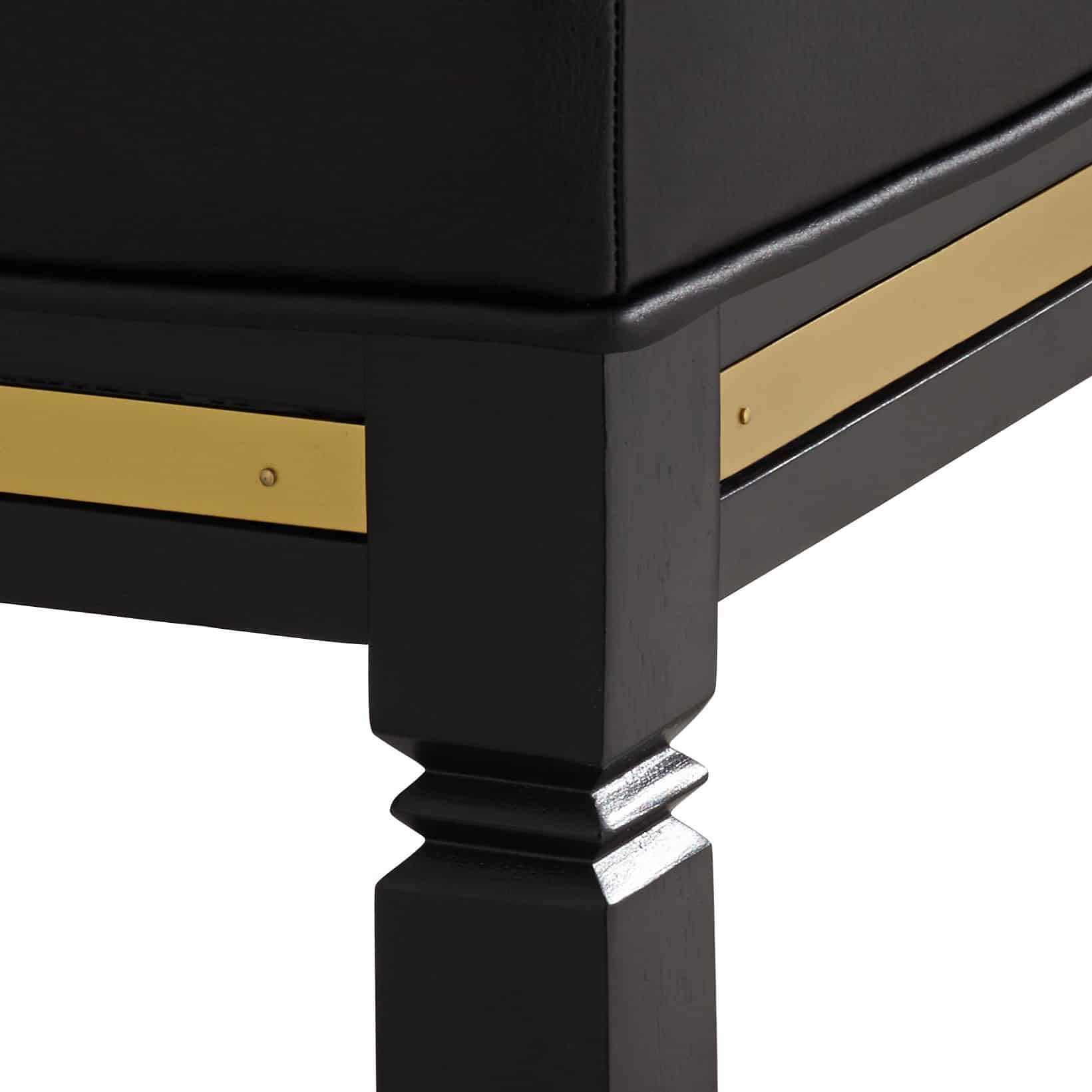 55 Downing Street Jaxon 31 1/4" High Black Faux Leather Barstool