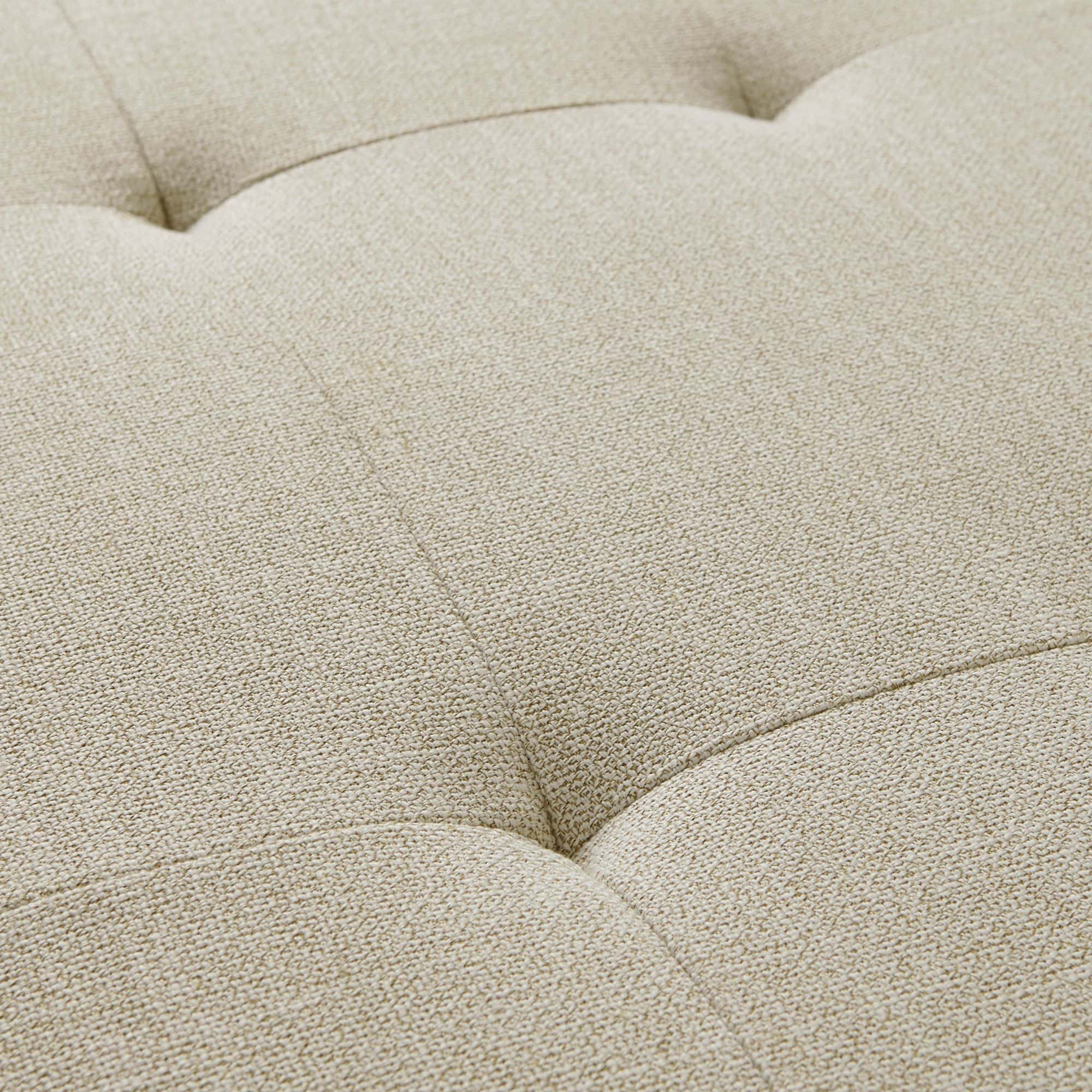Madison Park Jaxon 52 1/2" Wide Natural Fabric Tufted Storage Bench
