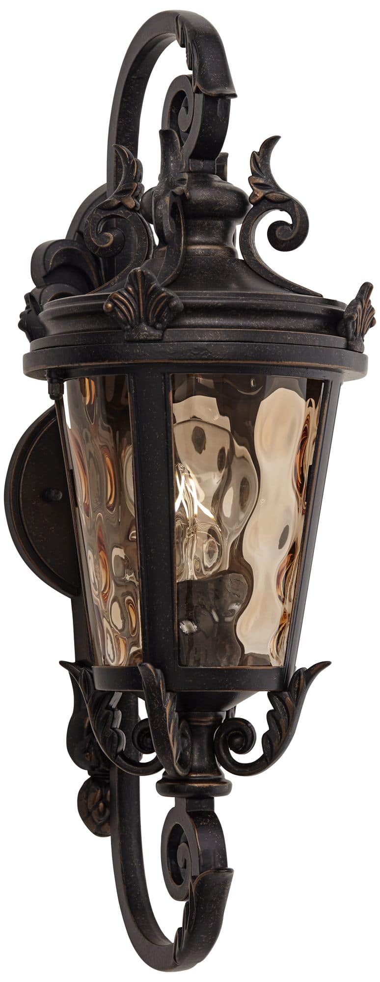 John Timberland Casa Marseille 19" Bronze Scroll Outdoor Wall Light