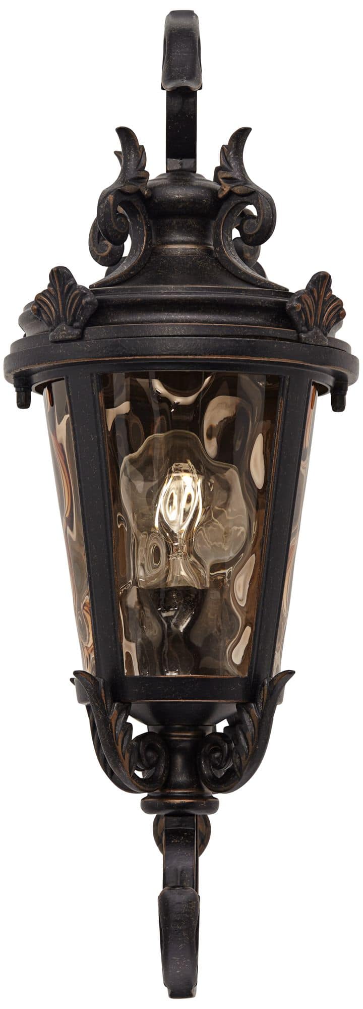 John Timberland Casa Marseille 19" Bronze Scroll Outdoor Wall Light