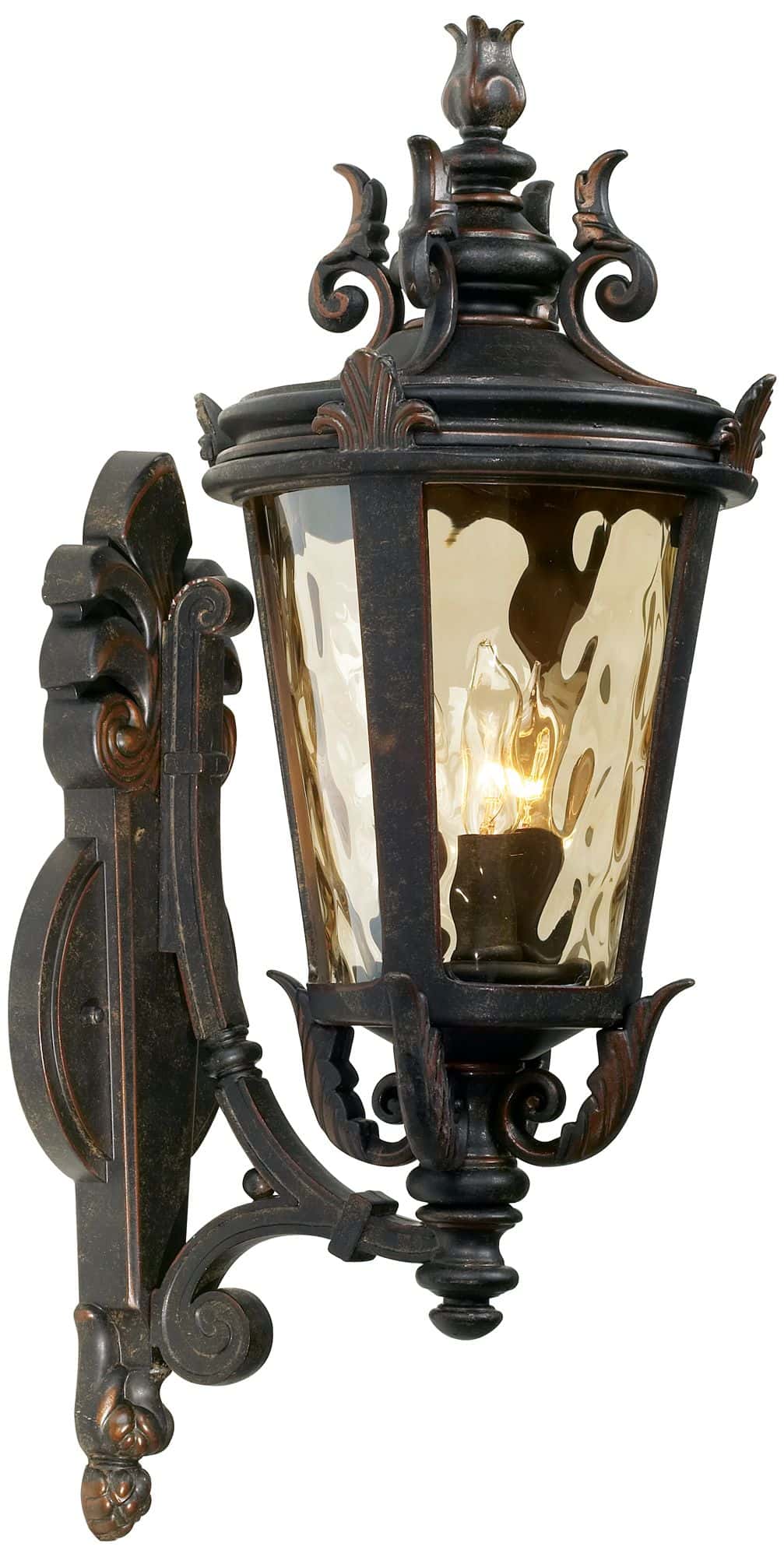 John Timberland Casa Marseille 22" High Bronze Outdoor Wall Lig