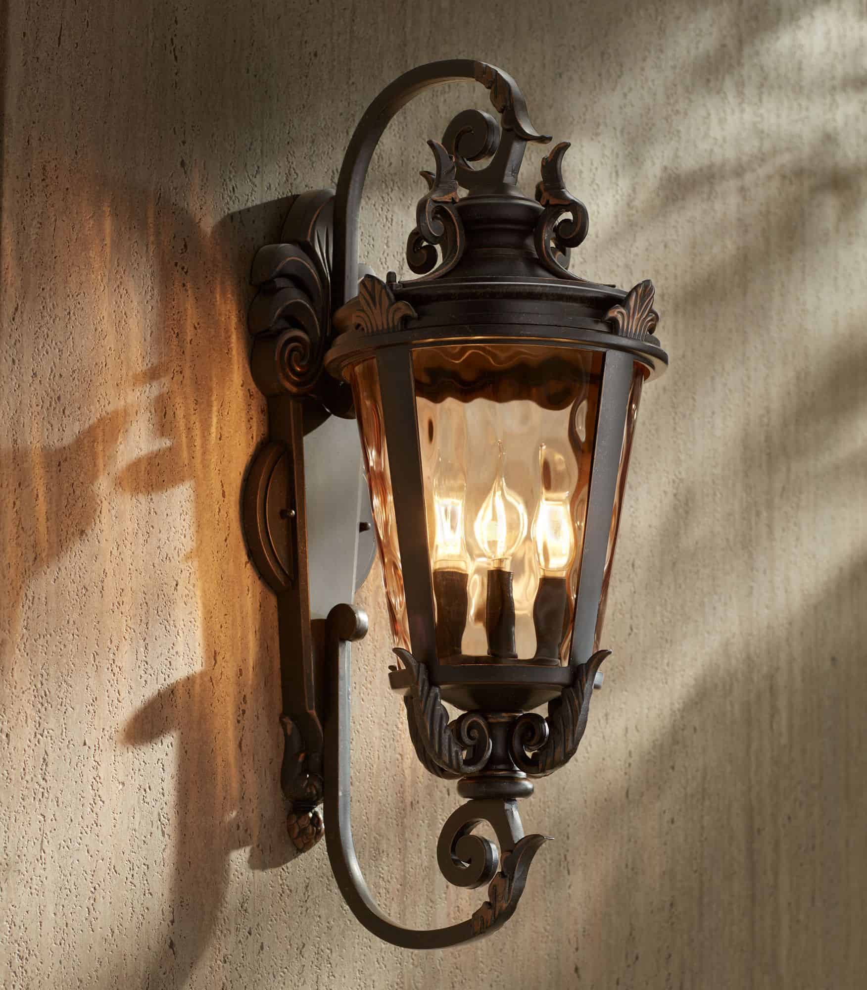 John Timberland Casa Marseille 27 1/2" High Bronze Outdoor Wall Light