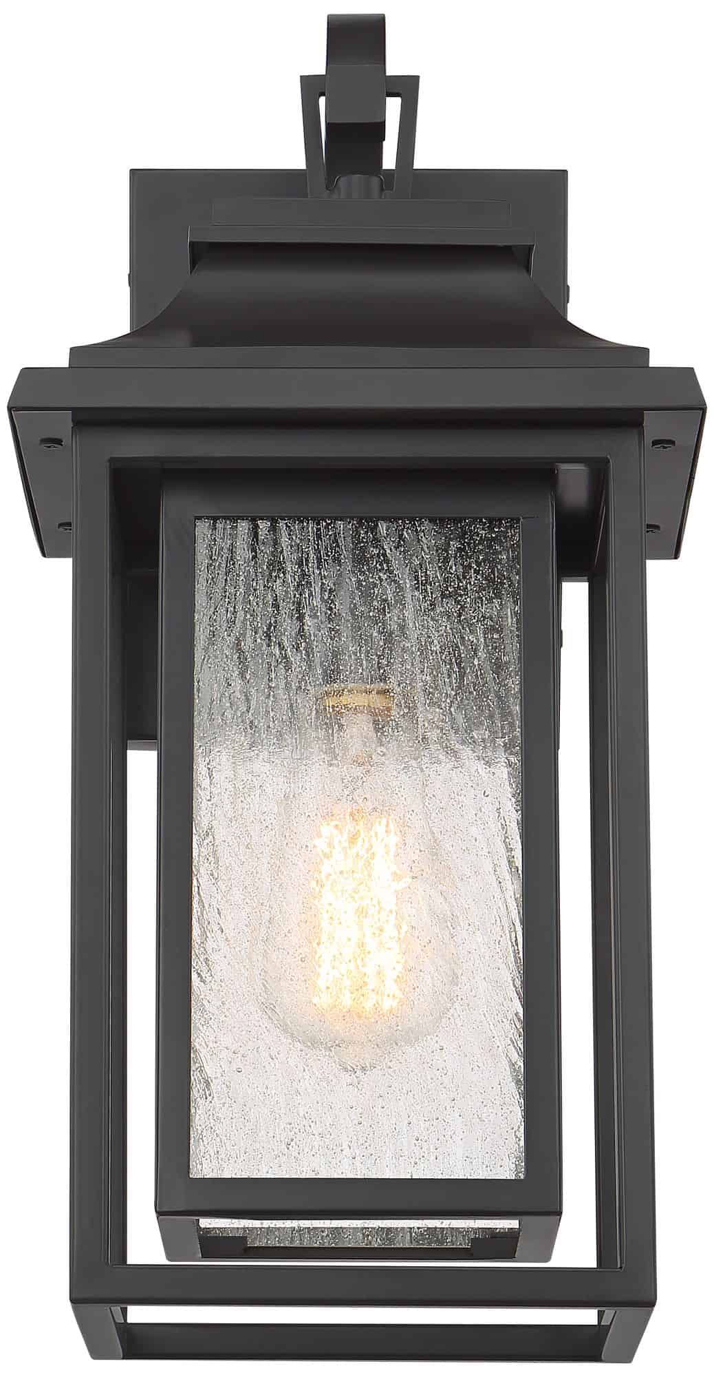 John Timberland Cecile 18 1/4" Bronze Lantern Box Outdoor Wall Light
