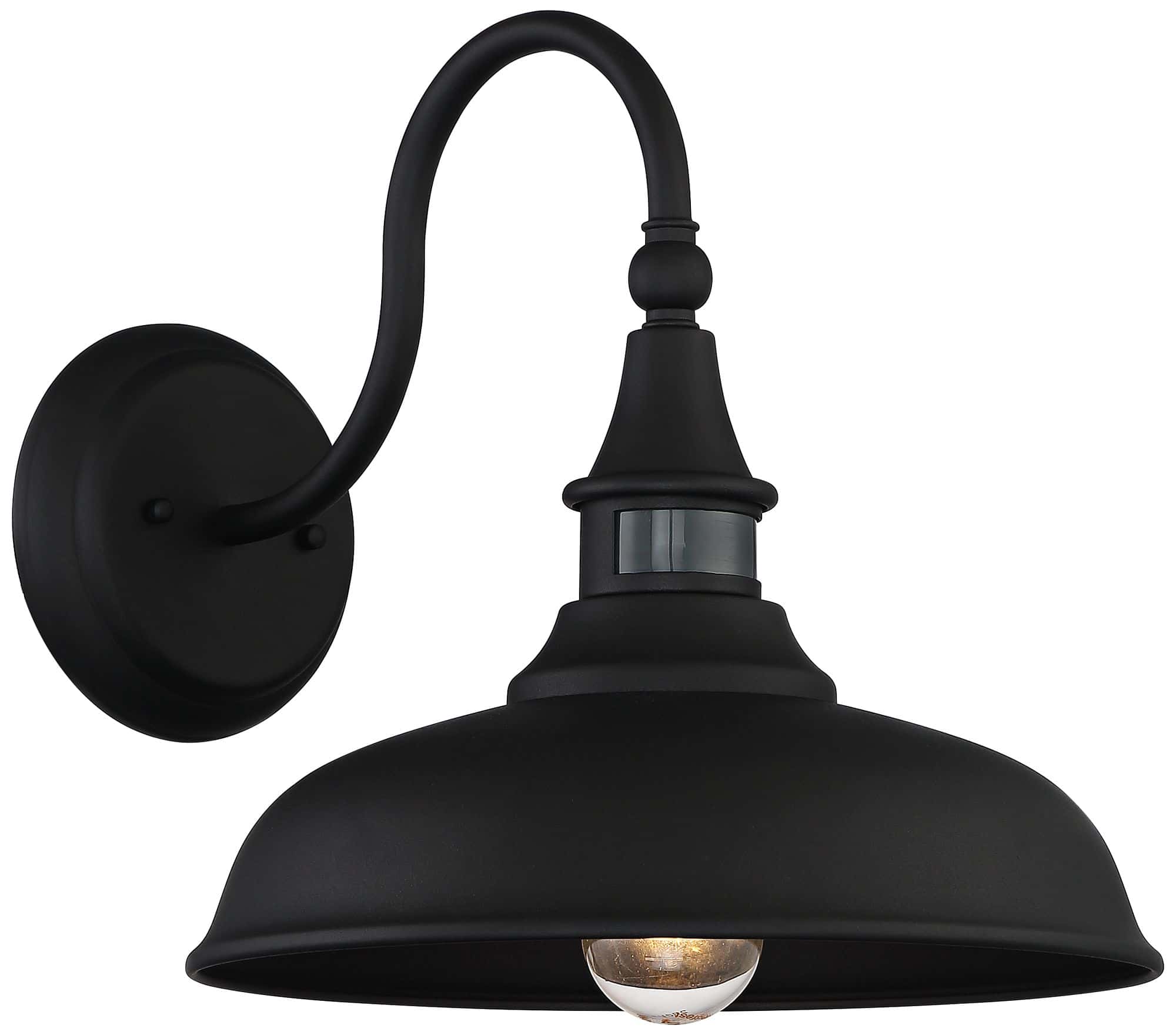John Timberland Gough 12 1/2" Black Motion Sensor Outdoor Barn Light