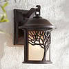 John Timberland Mission Oak Tree 12 1/4" Bronze Outdoor Wall Light