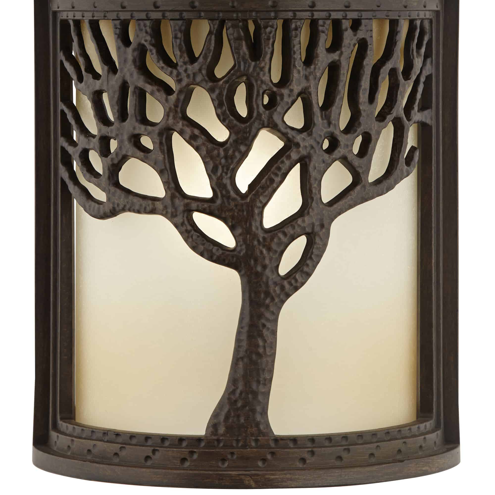 John Timberland Mission Oak Tree 12 1/4" Bronze Outdoor Wall Light
