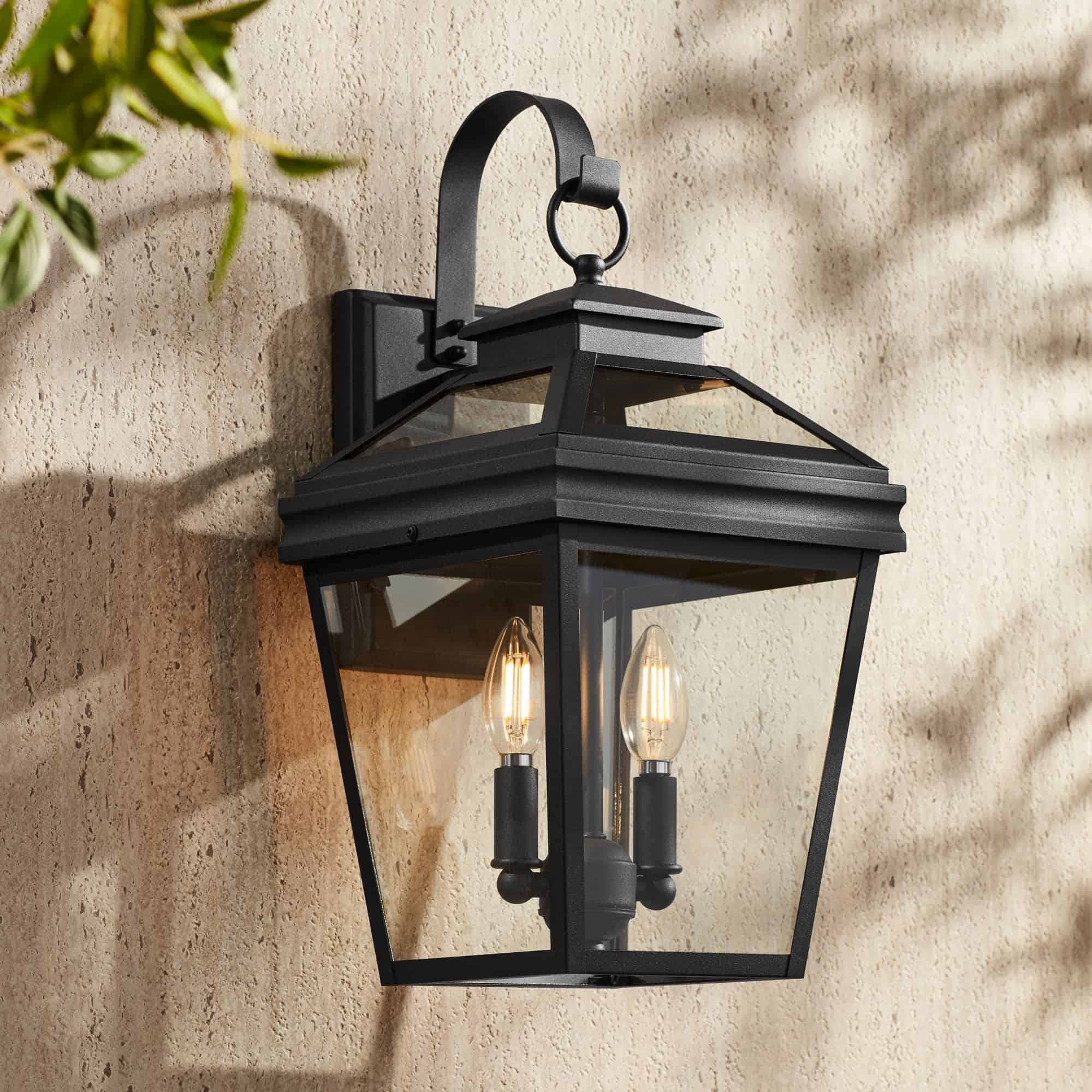 John Timberland Stratton Street 16 1/2" High Black Outdoor Wall Light